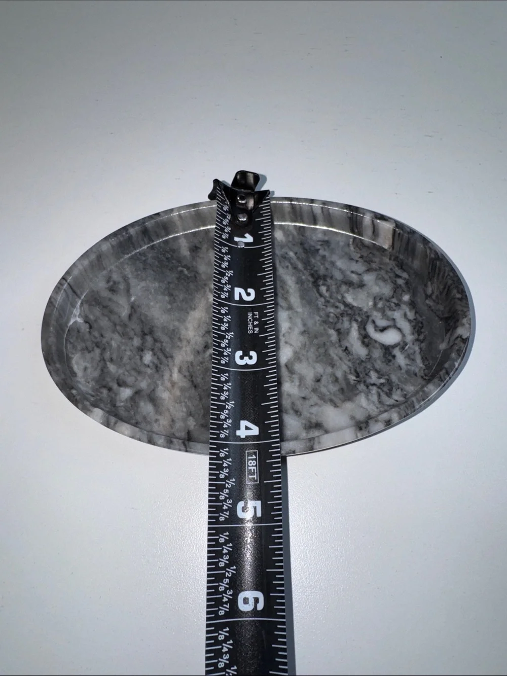 Vintage Gray Marble Six Cup Shot Glass Set with Oval Serving Tray – Hand Carved